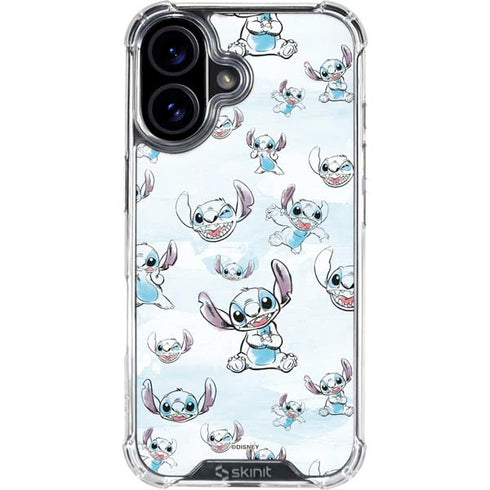 Disney Lilo and Stitch Pattern iPhone 16 Clear Case
